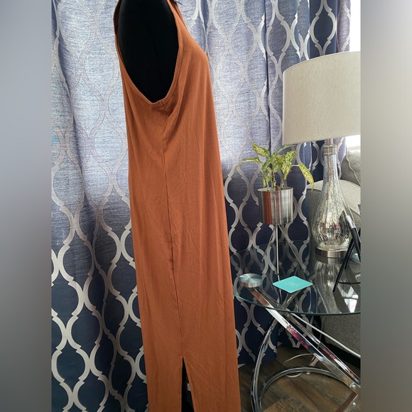 Accentuated with ribbed texture throughout, this dress is 100% cotton. - Picture 3 of 3